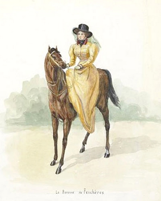 Sophie, baronne Feuchères en tenue Condé - Archives de l'équipage